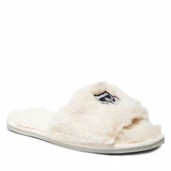 Mules Et Sandales Chaussons KARL LAGERFELD - KL49001T White Synth Fur Blanc