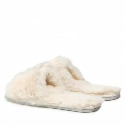 Mules Et Sandales Chaussons KARL LAGERFELD - KL49001T White Synth Fur Blanc -KARL LAGERFELD Soldes 0000208874939 02 st