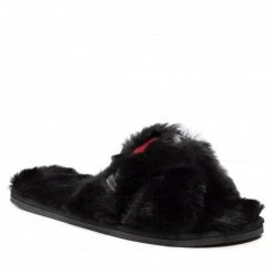 Mules Et Sandales Chaussons KARL LAGERFELD - KL49005T Black Synth Fur Noir
