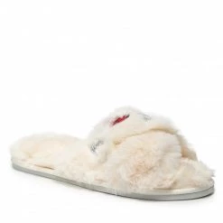 Mules Et Sandales Chaussons KARL LAGERFELD - KL49005T White Synth Fur Blanc