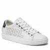 Chaussures Basses Sneakers KARL LAGERFELD - KL61221 White Lthr W/Silver Blanc