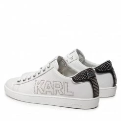 Chaussures Basses Sneakers KARL LAGERFELD - KL61221 White Lthr W/Silver Blanc -KARL LAGERFELD Soldes 0000208875769 02 st