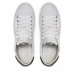 Chaussures Basses Sneakers KARL LAGERFELD - KL61221 White Lthr W/Silver Blanc -KARL LAGERFELD Soldes 0000208875769 04 st