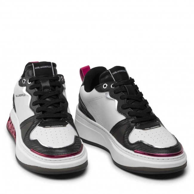 Chaussures Basses Sneakers KARL LAGERFELD - KL62020 White Lthr/Black Blanc 7 Chaussures Basses Sneakers KARL LAGERFELD - KL62020 White Lthr/Black Blanc – Image 5