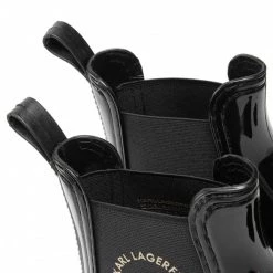 Bottes Et Autres Bottes De Pluie KARL LAGERFELD - KL94770 Black Rubber W/Gold Noir -KARL LAGERFELD Soldes 0000208876292 06 nc