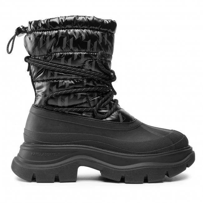 Bottes Et Autres Bottines KARL LAGERFELD - KL42945 Black Coated Twill Noir 4 Bottes Et Autres Bottines KARL LAGERFELD - KL42945 Black Coated Twill Noir – Image 2