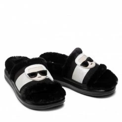 Mules Et Sandales Mules / Sandales De Bain KARL LAGERFELD - KL44502 Black Lthr Noir -KARL LAGERFELD Soldes 0000209007633 03 plj