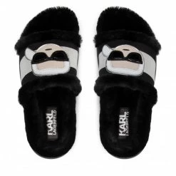 Mules Et Sandales Mules / Sandales De Bain KARL LAGERFELD - KL44502 Black Lthr Noir -KARL LAGERFELD Soldes 0000209007633 04 plj