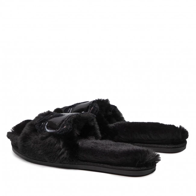 Mules Et Sandales Chaussons KARL LAGERFELD - KL49110 Black Synth Fur Noir 5 Mules Et Sandales Chaussons KARL LAGERFELD - KL49110 Black Synth Fur Noir – Image 3