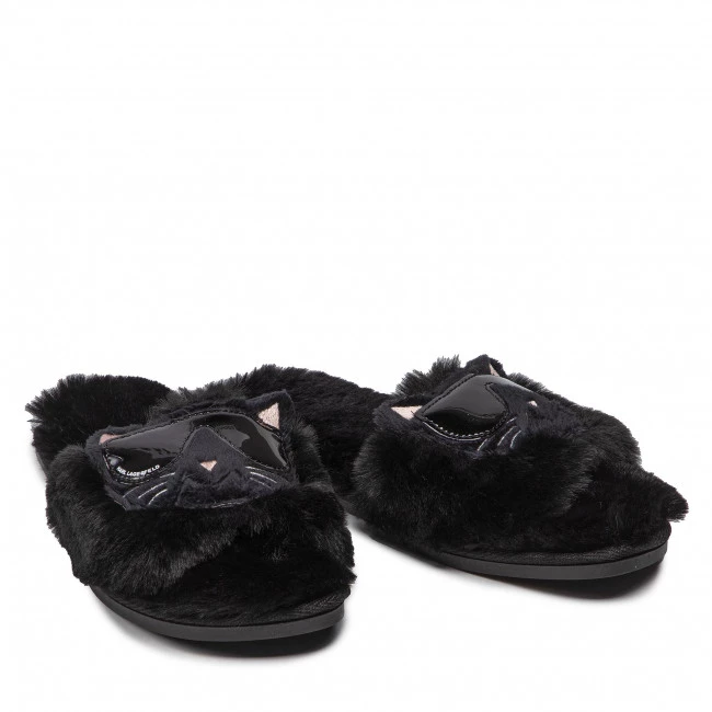 Mules Et Sandales Chaussons KARL LAGERFELD - KL49110 Black Synth Fur Noir 7 Mules Et Sandales Chaussons KARL LAGERFELD - KL49110 Black Synth Fur Noir – Image 5