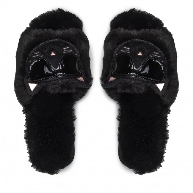 Mules Et Sandales Chaussons KARL LAGERFELD - KL49110 Black Synth Fur Noir 8 Mules Et Sandales Chaussons KARL LAGERFELD - KL49110 Black Synth Fur Noir – Image 6
