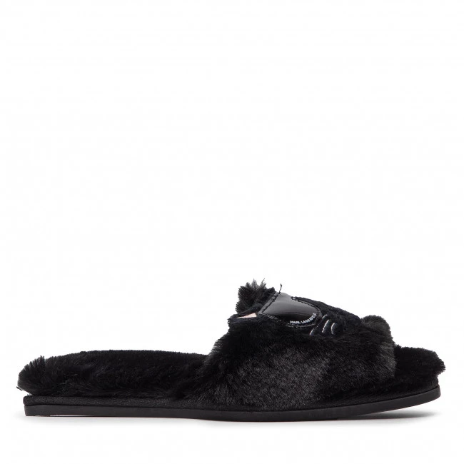 Mules Et Sandales Chaussons KARL LAGERFELD - KL49110 Black Synth Fur Noir 4 Mules Et Sandales Chaussons KARL LAGERFELD - KL49110 Black Synth Fur Noir – Image 2