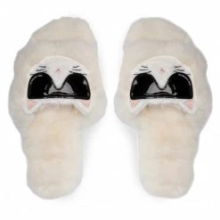 Mules Et Sandales Chaussons KARL LAGERFELD - KL49110 White Synth Fur Blanc -KARL LAGERFELD Soldes 0000209007817 07 st