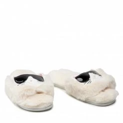 Mules Et Sandales Chaussons KARL LAGERFELD - KL49110 White Synth Fur Blanc -KARL LAGERFELD Soldes 0000209007817 08 st