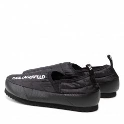 Mules Et Sandales Chaussons KARL LAGERFELD - KL72021 Black Synth Textile Mono Noir -KARL LAGERFELD Soldes 0000209007909 02 wj