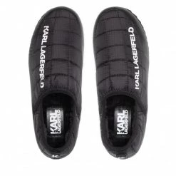 Mules Et Sandales Chaussons KARL LAGERFELD - KL72021 Black Synth Textile Mono Noir -KARL LAGERFELD Soldes 0000209007909 05 wj