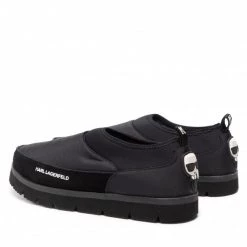 Mules Et Sandales Chaussons KARL LAGERFELD - KL73021 Black Synth Noir -KARL LAGERFELD Soldes 0000209007961 02 wj