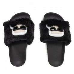 Mules Et Sandales Mules / Sandales De Bain KARL LAGERFELD - KL80911 Black Synth Fur Noir -KARL LAGERFELD Soldes 0000209007978 07 mf