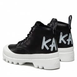 Chaussures Basses Bottes De Randonnée KARL LAGERFELD - KL45230 Black/White Lthr Noir -KARL LAGERFELD Soldes 0000209791099 02 ph