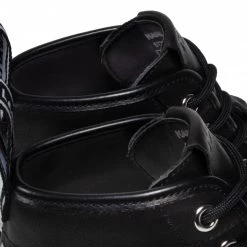 Chaussures Basses Bottes De Randonnée KARL LAGERFELD - KL45230 Black/White Lthr Noir -KARL LAGERFELD Soldes 0000209791099 05 ph