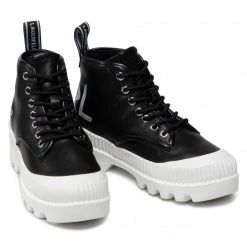 Chaussures Basses Bottes De Randonnée KARL LAGERFELD - KL45230 Black/White Lthr Noir -KARL LAGERFELD Soldes 0000209791099 07 ph