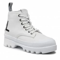 Bottes Et Autres Bottes De Randonnée KARL LAGERFELD - KL45230 White Lthr Blanc