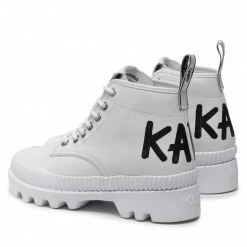 Bottes Et Autres Bottes De Randonnée KARL LAGERFELD - KL45230 White Lthr Blanc -KARL LAGERFELD Soldes 0000209791112 02 mg kopia