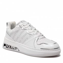 Chaussures Basses Sneakers KARL LAGERFELD - KL62021 White Lthr Blanc