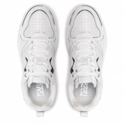 Chaussures Basses Sneakers KARL LAGERFELD - KL62021 White Lthr Blanc -KARL LAGERFELD Soldes 0000209791747 05 pl