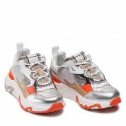 Chaussures Basses Sneakers KARL LAGERFELD - KL62420 Silver Lthr Argent -KARL LAGERFELD Soldes 0000209791761 08 rz