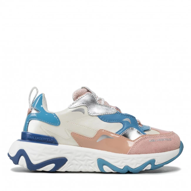 Chaussures Basses Sneakers KARL LAGERFELD - KL62420 Lt Pink/Blue Lthr Blanc 4 Chaussures Basses Sneakers KARL LAGERFELD - KL62420 Lt Pink/Blue Lthr Blanc – Image 2