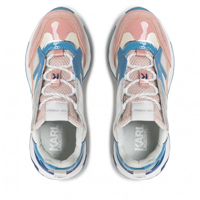 Chaussures Basses Sneakers KARL LAGERFELD - KL62420 Lt Pink/Blue Lthr Blanc 8 Chaussures Basses Sneakers KARL LAGERFELD - KL62420 Lt Pink/Blue Lthr Blanc – Image 6