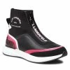 Chaussures Basses Sneakers KARL LAGERFELD - KL62155 Black Lthr/Text W/Pink Noir -KARL LAGERFELD Soldes 0000209791839 01 rz
