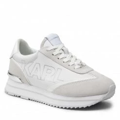 Chaussures Basses Sneakers KARL LAGERFELD - KL61942 White/Silver Blanc