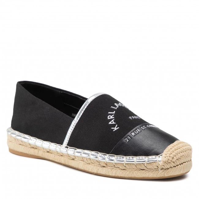 Chaussures Basses Espadrilles KARL LAGERFELD - KL80108A Black Canvas Noir 3 Chaussures Basses Espadrilles KARL LAGERFELD - KL80108A Black Canvas Noir