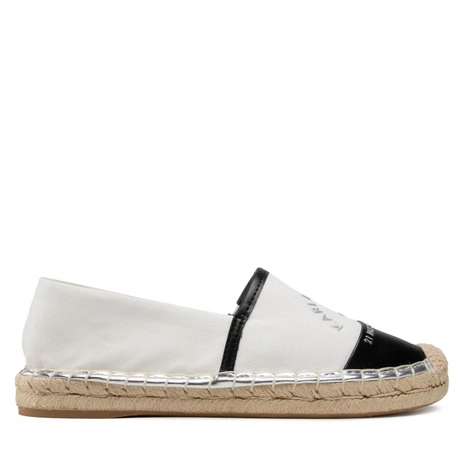 Chaussures Basses Espadrilles KARL LAGERFELD - KL80108A White Canvas W/Black Blanc 4 Chaussures Basses Espadrilles KARL LAGERFELD - KL80108A White Canvas W/Black Blanc – Image 2