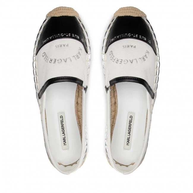 Chaussures Basses Espadrilles KARL LAGERFELD - KL80108A White Canvas W/Black Blanc 8 Chaussures Basses Espadrilles KARL LAGERFELD - KL80108A White Canvas W/Black Blanc – Image 6