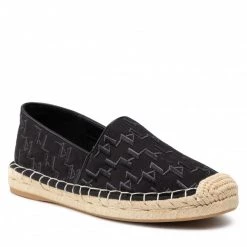 Chaussures Basses Espadrilles KARL LAGERFELD - KL80112 Black Canvas Noir
