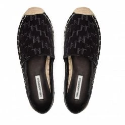 Chaussures Basses Espadrilles KARL LAGERFELD - KL80112 Black Canvas Noir -KARL LAGERFELD Soldes 0000209791938 07 ph