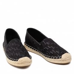 Chaussures Basses Espadrilles KARL LAGERFELD - KL80112 Black Canvas Noir -KARL LAGERFELD Soldes 0000209791938 08 ph