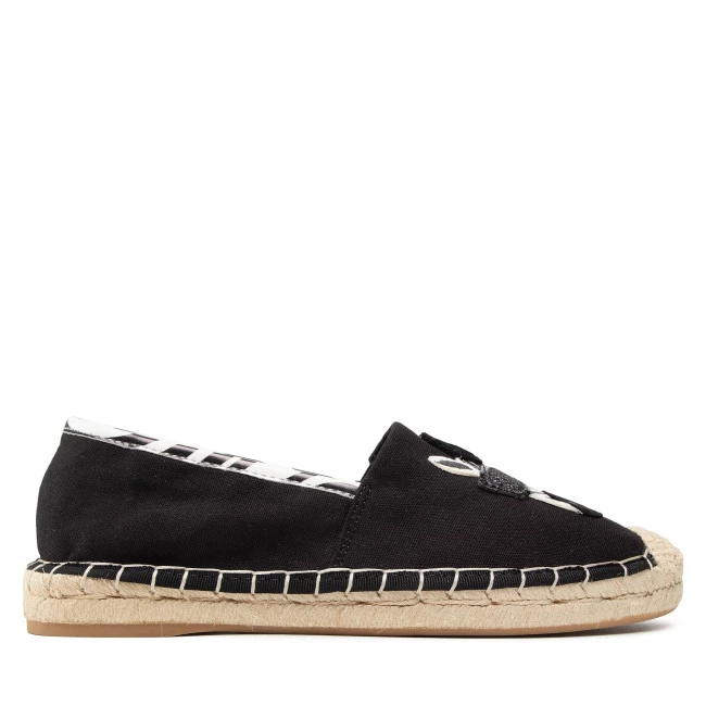 Chaussures Basses Espadrilles KARL LAGERFELD - KL80117Z Black Canvas W/White Noir 4 Chaussures Basses Espadrilles KARL LAGERFELD - KL80117Z Black Canvas W/White Noir – Image 2