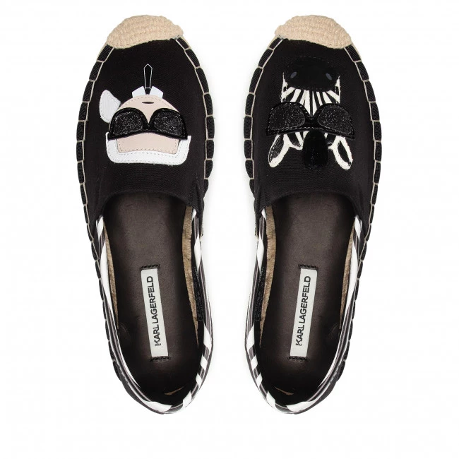 Chaussures Basses Espadrilles KARL LAGERFELD - KL80117Z Black Canvas W/White Noir 8 Chaussures Basses Espadrilles KARL LAGERFELD - KL80117Z Black Canvas W/White Noir – Image 6