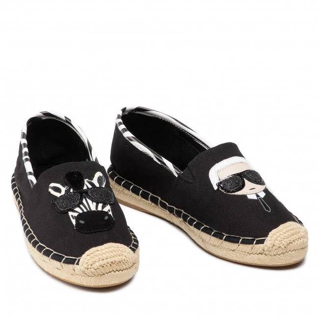 Chaussures Basses Espadrilles KARL LAGERFELD - KL80117Z Black Canvas W/White Noir 7 Chaussures Basses Espadrilles KARL LAGERFELD - KL80117Z Black Canvas W/White Noir – Image 5