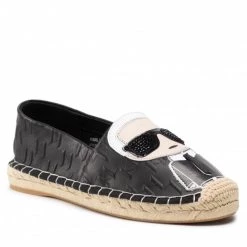 Chaussures Basses Espadrilles KARL LAGERFELD - KL80121 Black Noir