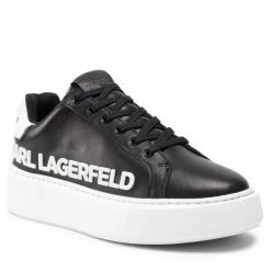 Chaussures Basses Sneakers KARL LAGERFELD - KL62210 Black/White Lthr Noir
