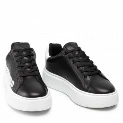 Chaussures Basses Sneakers KARL LAGERFELD - KL62210 Black/White Lthr Noir -KARL LAGERFELD Soldes 0000209792140 08 ks