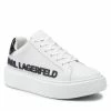 Chaussures Basses Sneakers KARL LAGERFELD - KL62210 White Lthr W/Black Blanc -KARL LAGERFELD Soldes 0000209792157 01 mg kopia