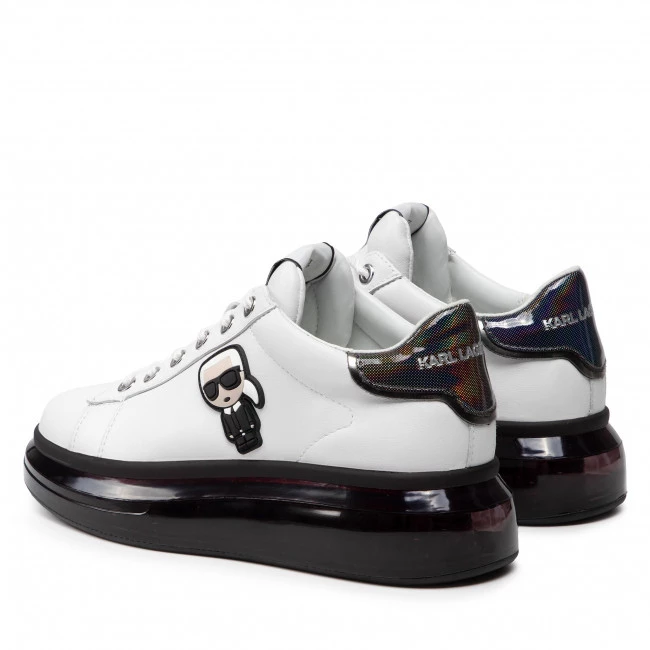Chaussures Basses Sneakers KARL LAGERFELD - KL62634 White Lthr W/Black Blanc 5 Chaussures Basses Sneakers KARL LAGERFELD - KL62634 White Lthr W/Black Blanc – Image 3