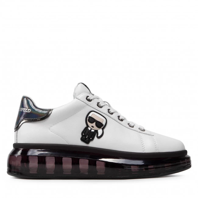 Chaussures Basses Sneakers KARL LAGERFELD - KL62634 White Lthr W/Black Blanc 4 Chaussures Basses Sneakers KARL LAGERFELD - KL62634 White Lthr W/Black Blanc – Image 2