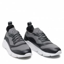 Chaussures Basses Sneakers KARL LAGERFELD - KL51631 Mid Grey/Knit Textile Gris -KARL LAGERFELD Soldes 0000209794168 08 rz